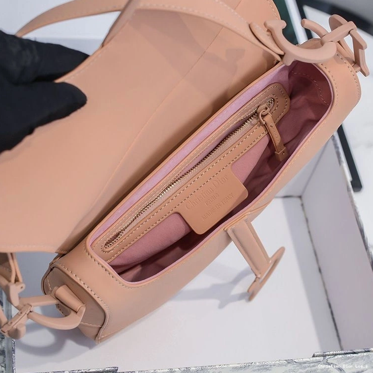 Cheap Calfskin Ultramatte Saddle Bag Dior Pink 0710 Luxury